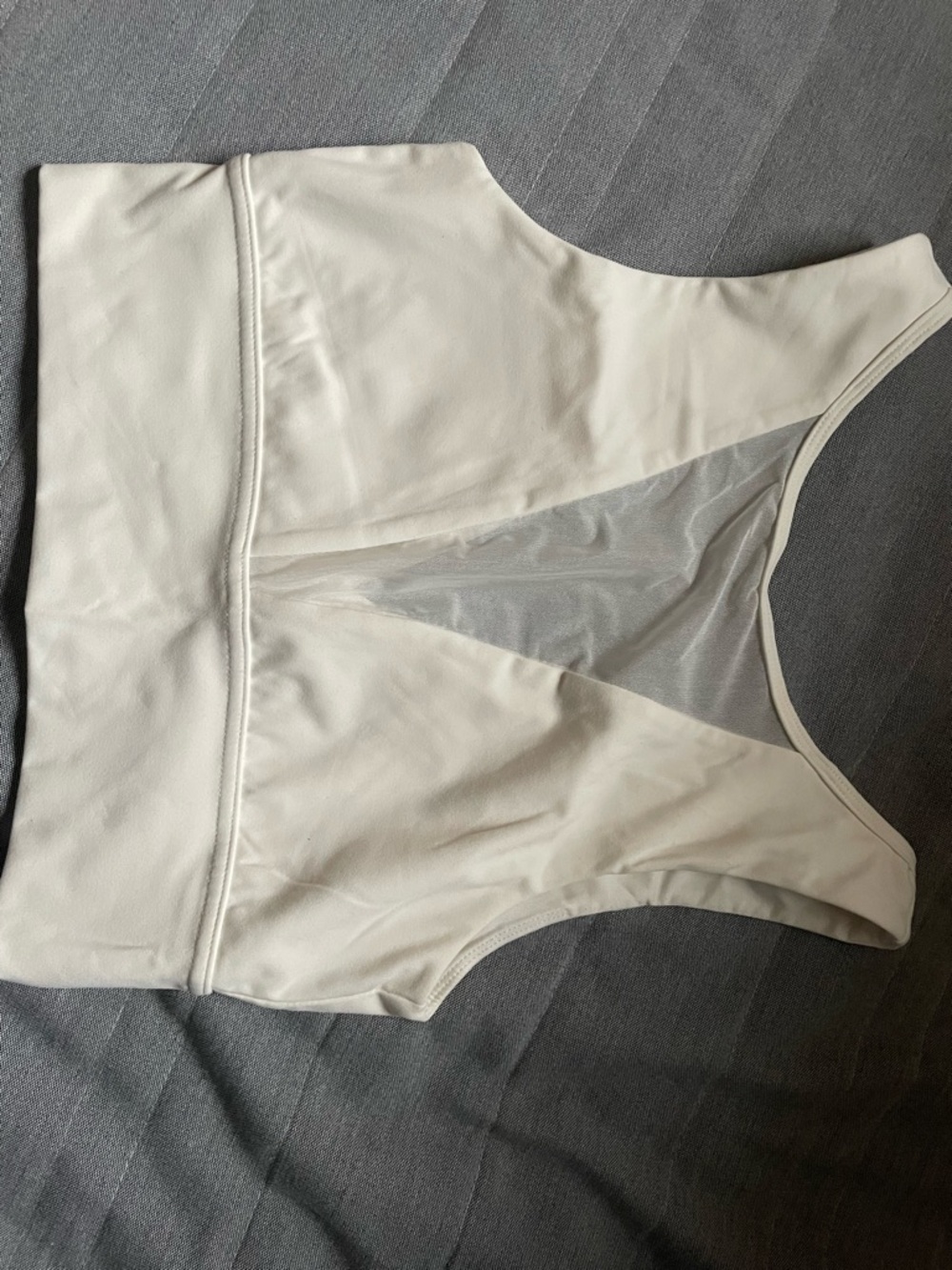 White Vivid Crop Bra